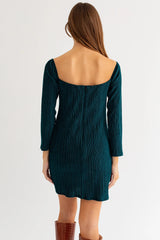 Off Shoulder Sweetheart Neckline Mini Dress